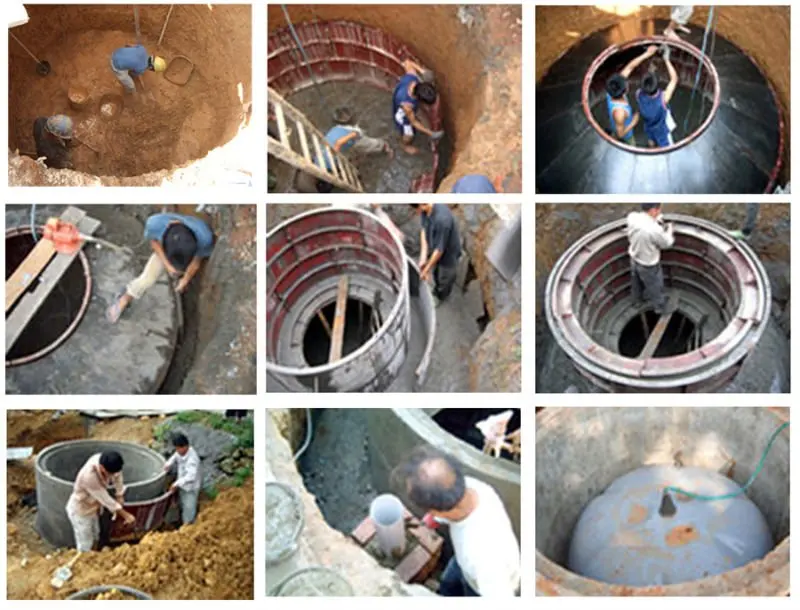 Family size PUXIN anaerobic digester biogas plant system 002