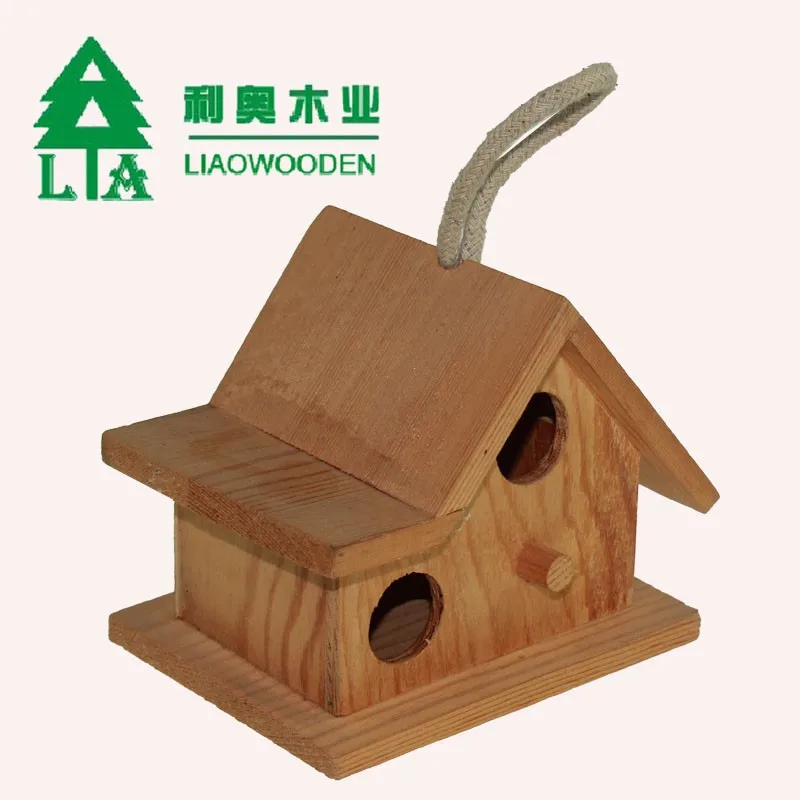 Art minds wooden crafts birdhouse wholesale , Window Mounted Outside Backyard mini wooden birdhouse for christmas decoration