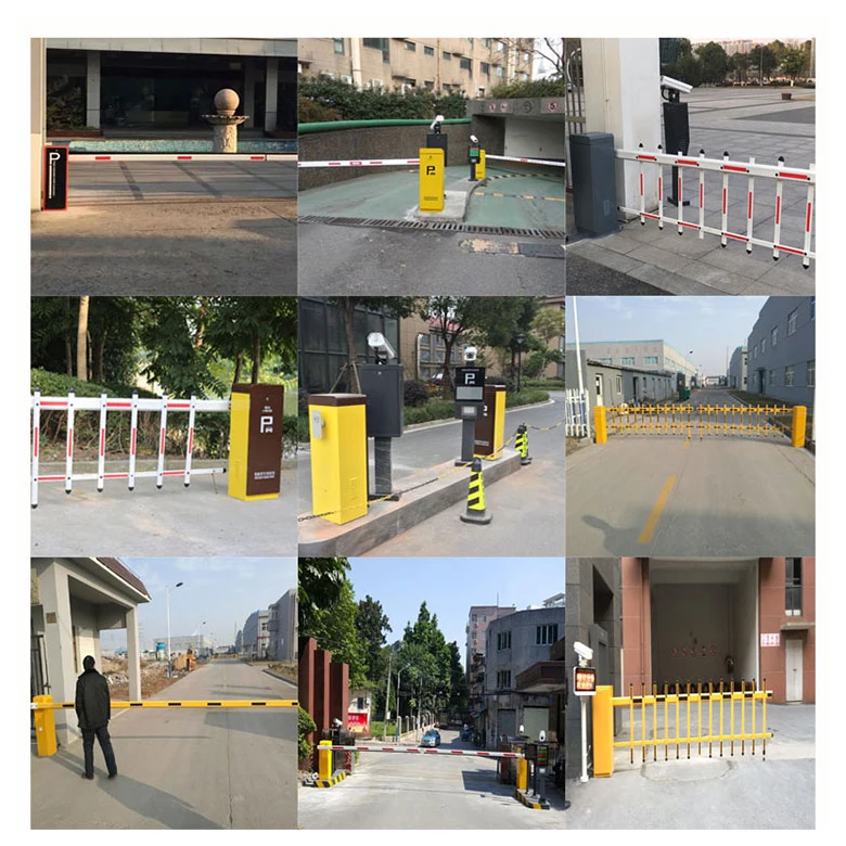 Traffic Car Parking Barrier / Toll System Automatic Boom Barrier Gate with 6 Meters Boom