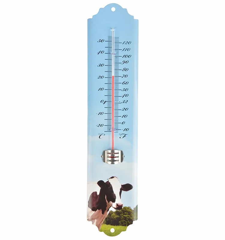 Esschert Design Farm Animal Horse Prints Outdoor Metal Thermometer