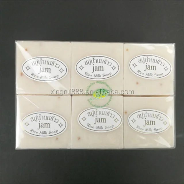 60g handmade Thailand rice soap JAM rice milk  brightening soap