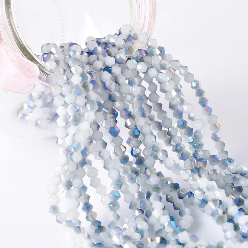 3mm 4mm 6mm 8mm Decorative Beads For Clothes,Bicone Glass Bracelet