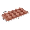 Factory customization Food grade chocolate Ice cube silicone mold 15 Swirl Rose Shape