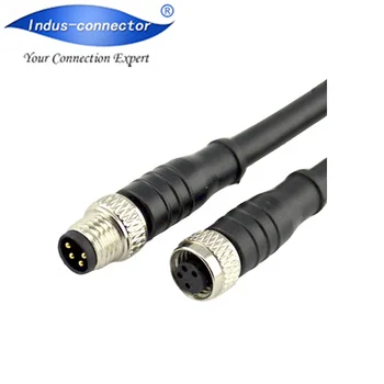 M8 Male B Coding 5 Pin Shielded Connector Waterproof Can Bus Cable ...