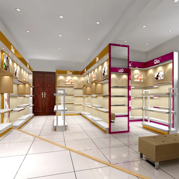 Modern High-end Women High-Heeled Shoes Store Interior Design