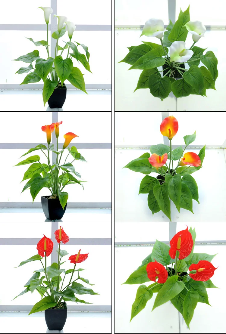 Simulated plant bonsai flowers artificial with pot
