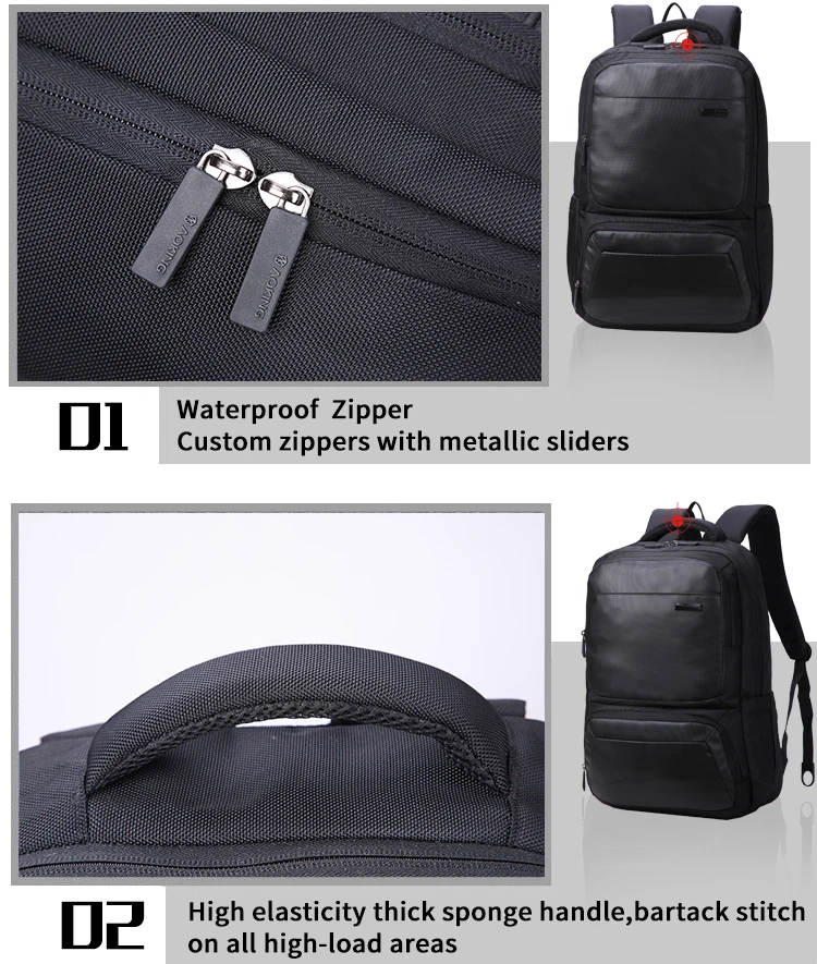 Aoking 17 Inch Hidden Compartment Mens Business Waterproof Bag Backpack