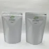 food packing stand up white kraft paper bag with zipper