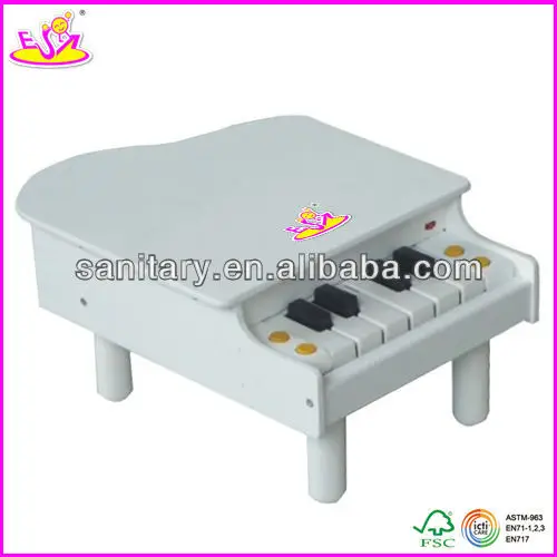 1 White Color Wooden Toy Piano For Kids,Educational Wooden Toy Children