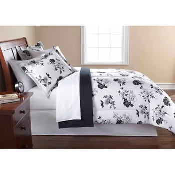 Lepanxi Brand Mainstays Black And White Floral Bed In A Bag