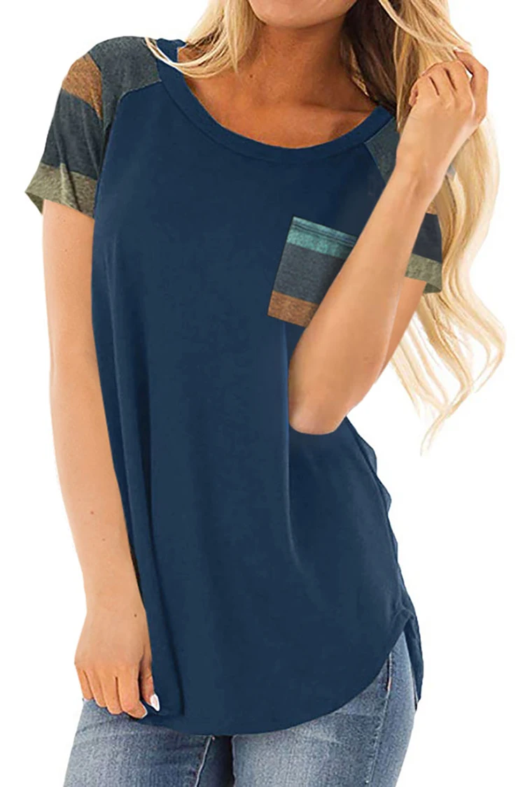 womens color block shirts