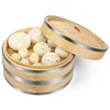 Factory Wholesale Natural Bamboo Cooking Utensils Handmade Bamboo Steamer Bamboo steamer with custom logo