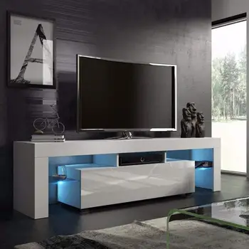Fashionable Design Tv Stand Home Living Room Led Cabinet High Gloss White Modern Double With Fashionable Design Tv Stand Home Living Room Led Cabinet High Gloss White Modern Double With