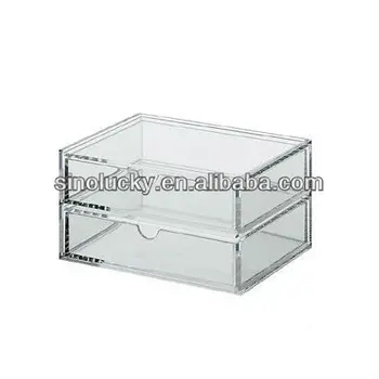 Stackable Acrylic Storage Box Or Acrylic Drawer With 2 Drawers