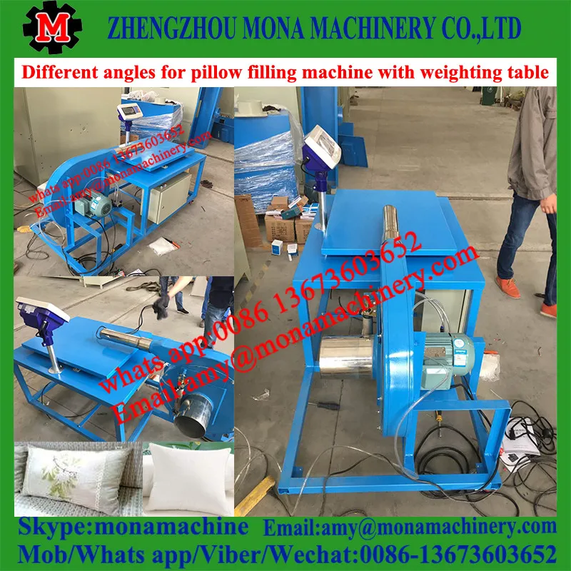 8 fiber pillow filling machine with weighting table.jpg