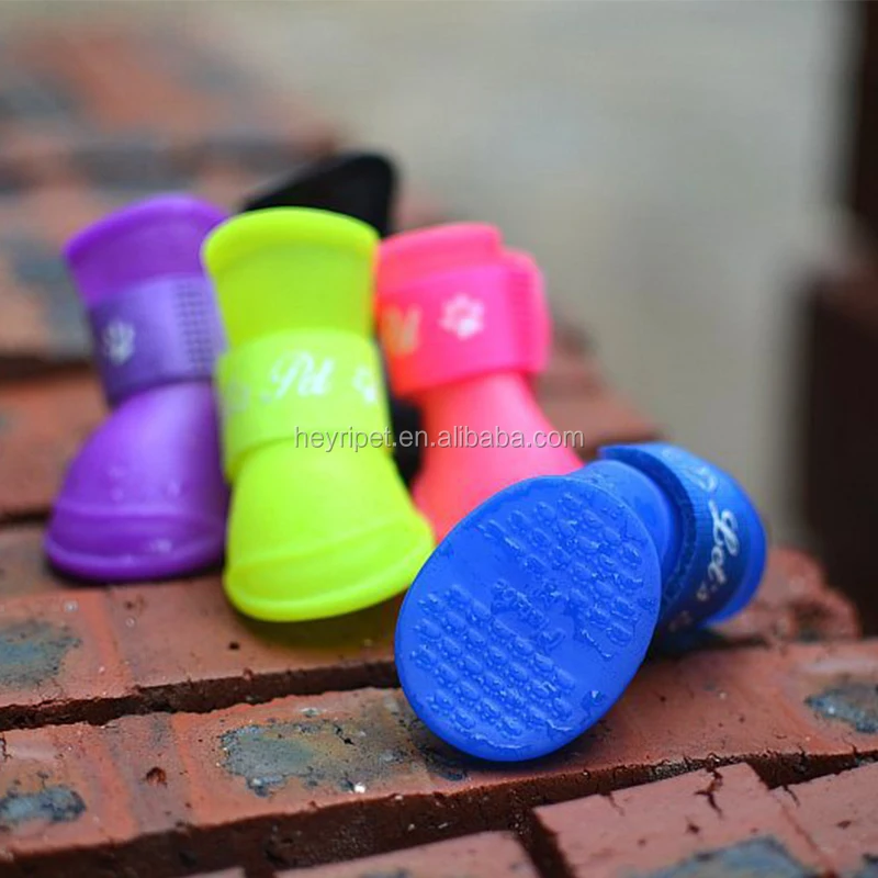 Wholesale Pet Dogs Rainshoes Rain Boot Silicone Dog Shoes Waterproof Puppy Galoshes Out Door