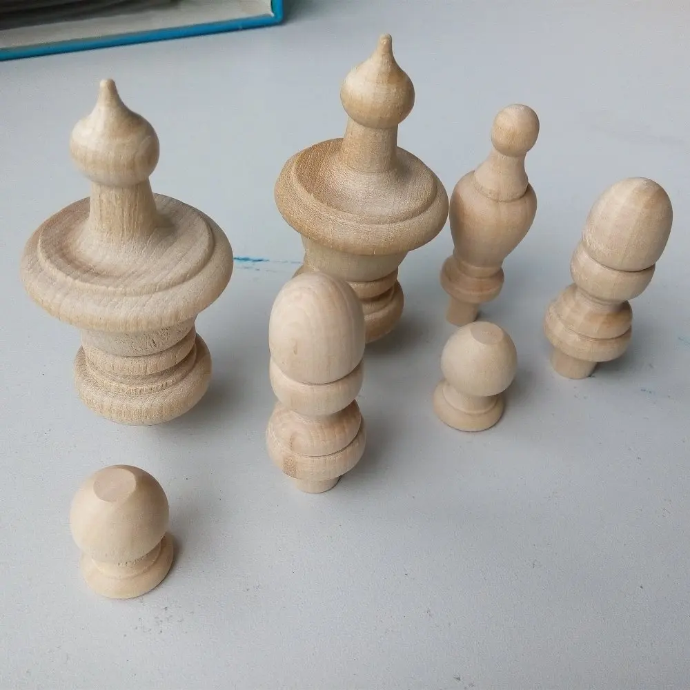 Basswood wood finials