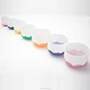 Quartz Singing Bowls FENG SHUI with Chakra design ,Lotus pattern design
