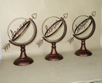 World Globe Metal Office Table Arrow Decoration Item Office Table Arrow Decoration Item