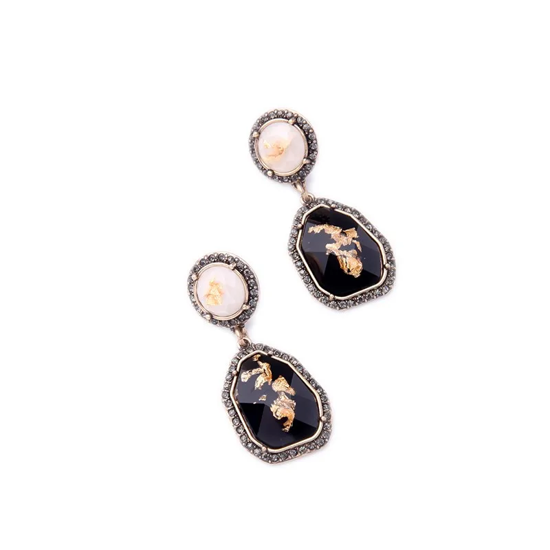 ed01255 Noble Jewelry For Womans Black Epoxy Resin Stud Earrings, Ear Ring
