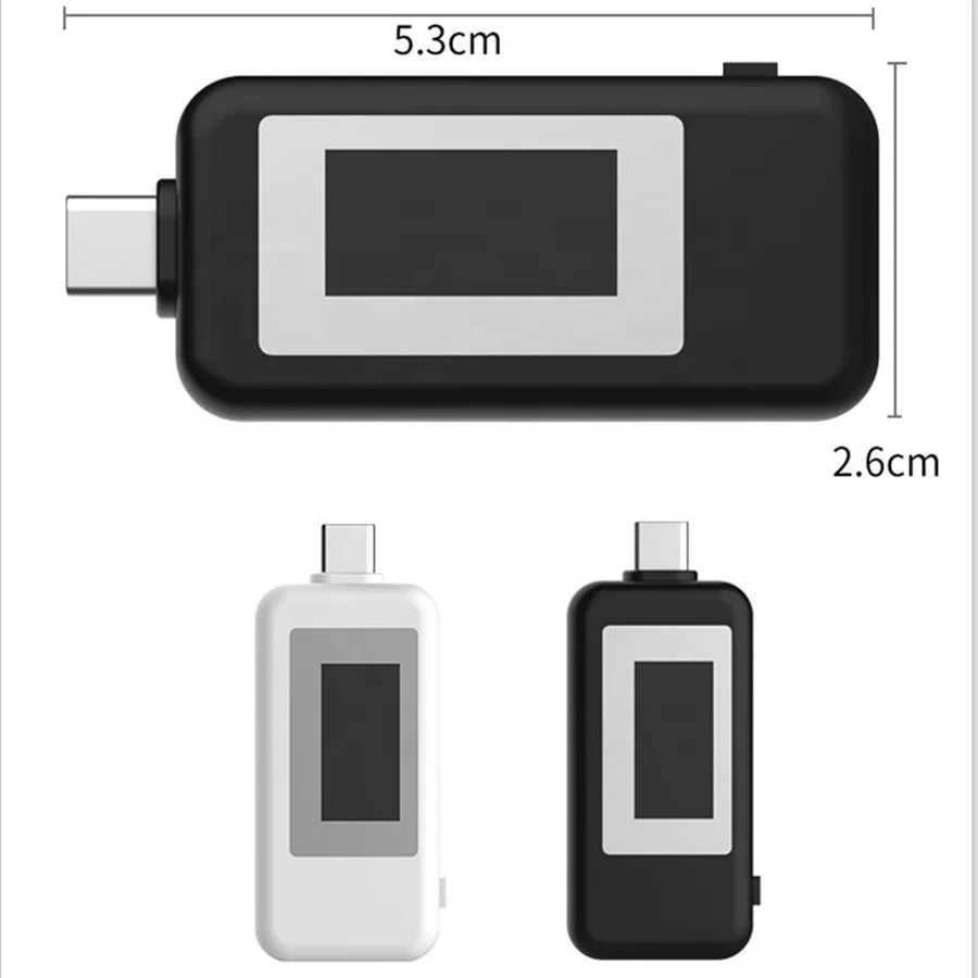 USB Loại C USB Tester LCD Kỹ Thuật Số Điện Áp Hiện Tại Meter Vôn Kế Amp Volt Ampe Kế Điện Máy Dò Ngân Hàng Sạc Chỉ Số