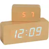 modern hot sale custom desk clock digital table alarm clock and decorative wooden led wake up desk alarm clock design