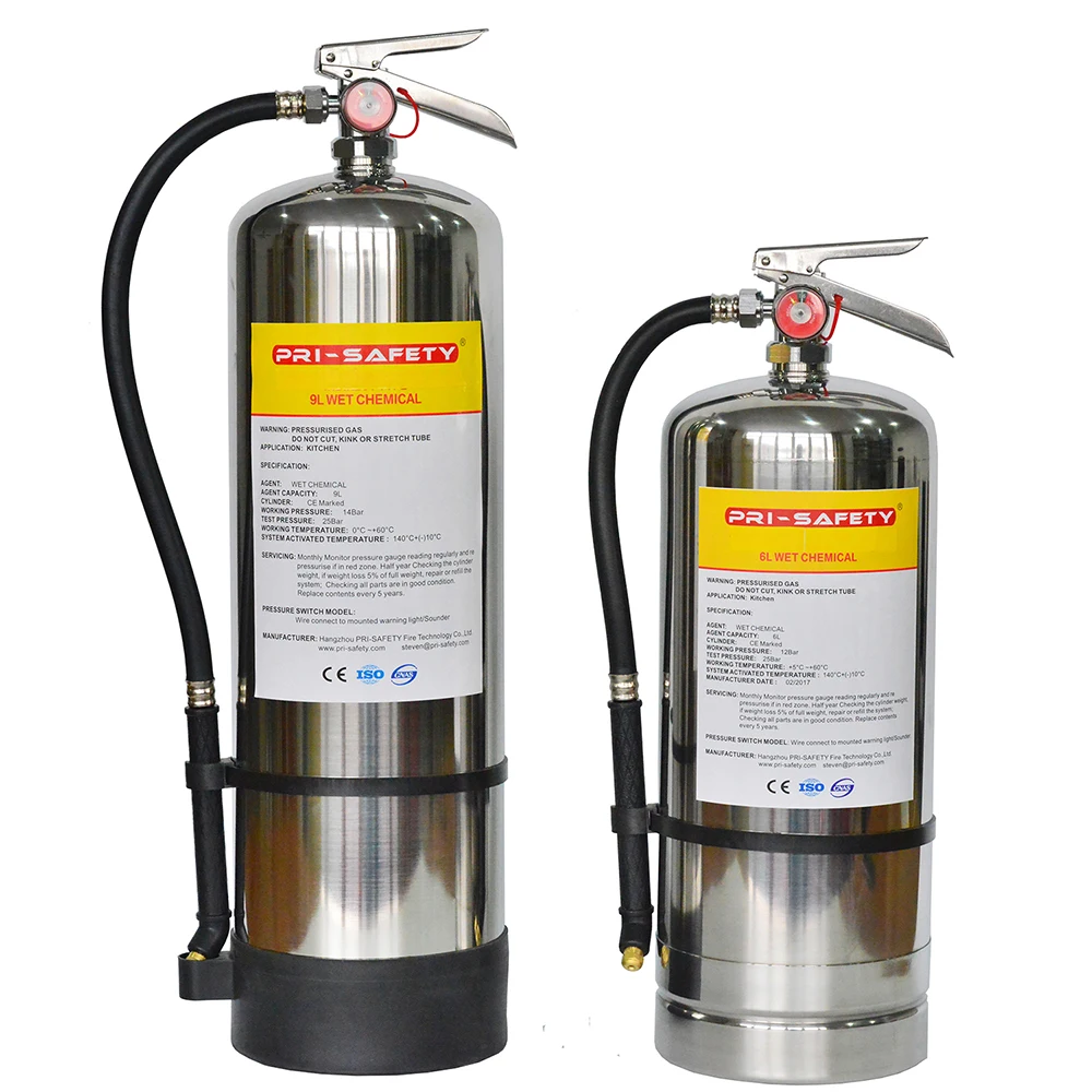 Stainless Steel Wet Chemical Class K F Class Kitchen Fire Extinguisher Buy Wet Chemical Fire Extinguisher