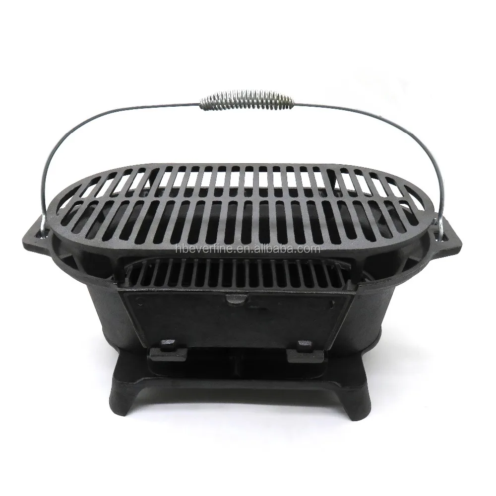 Cast Iron Charcoal Grill Of Large Charcoal Hibachistyle Grill For