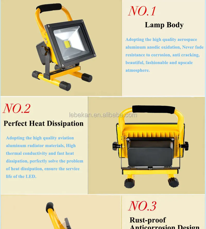 Ecofriendly Outdoor Ip65 Smart Electrician Rechargeable Work Light