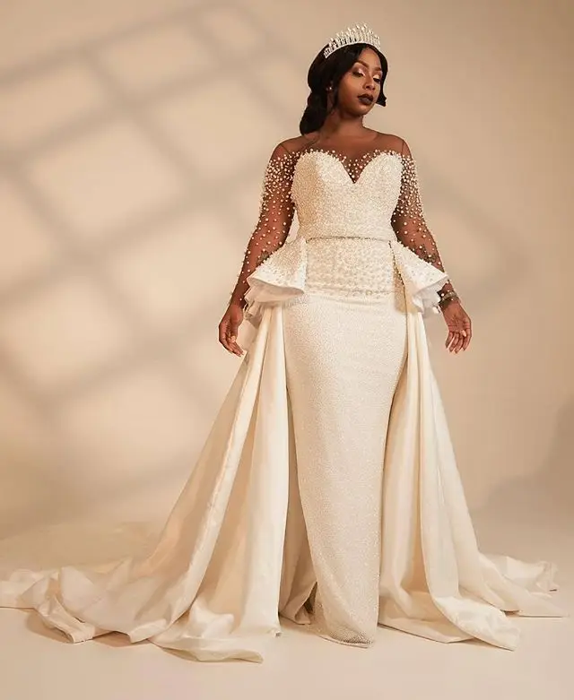 nigerian plus size wedding dresses