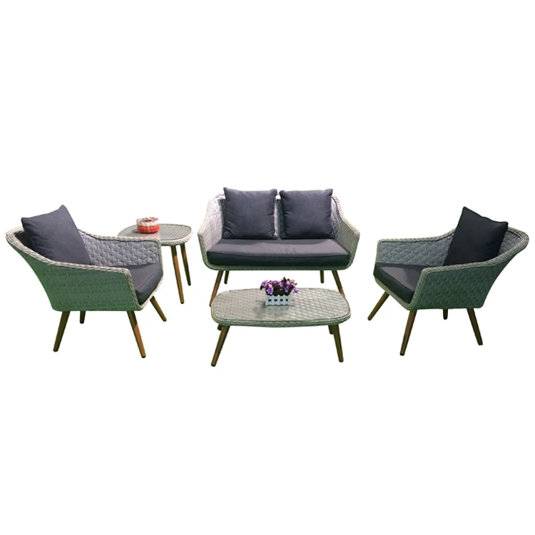 Small Winchester Garden Set Poly Synthetic Rattan Outdoor