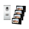 7" Full Color LCD Touch Screen Video Door Phone Multi Apartments Doorbell Intercom System
