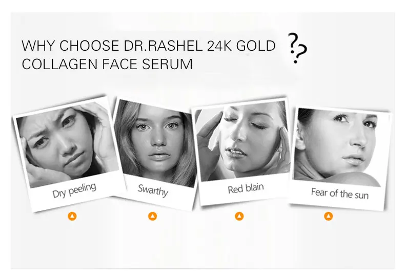 DR.RASHEL 24 K Real Gold Atoms Ampoule Collagen Makeup Primer Anti Wrinkle Hyaluronic Acid Face Whitening Serum