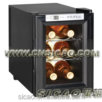 Refrigerated Wine Cooler Glass Electric Table Wine Cooler Mini