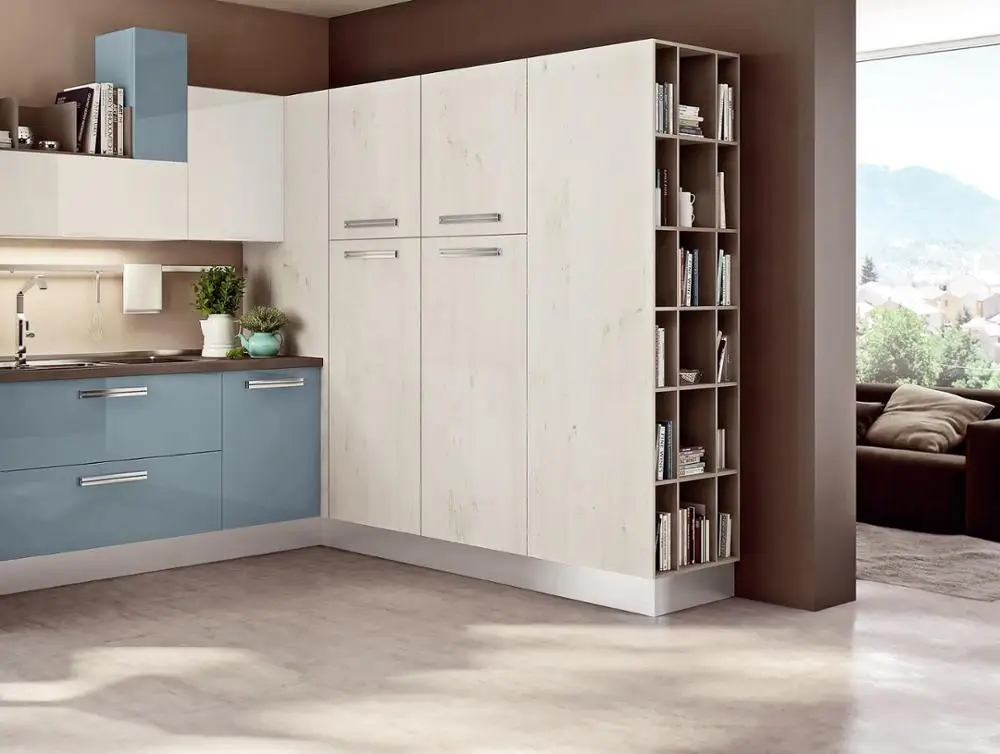 China Eco-friendly White Acrylic Wooden Kitchen Cabinet
