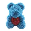 Preserved Flower Rose Teddy Bear Gift Box With Heart