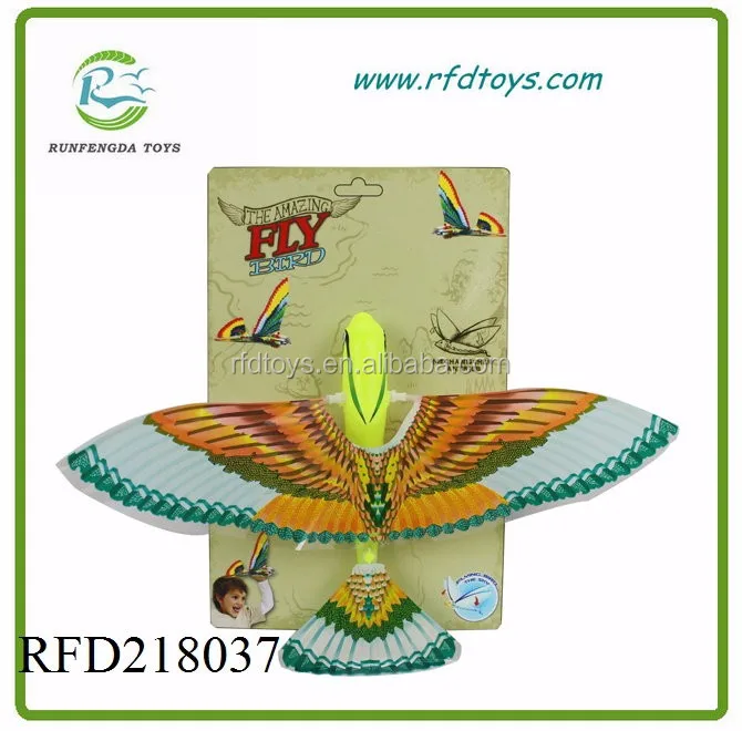 Windup Flying Bird With Flapping Wings Kids Fun Exciting Bird Toy