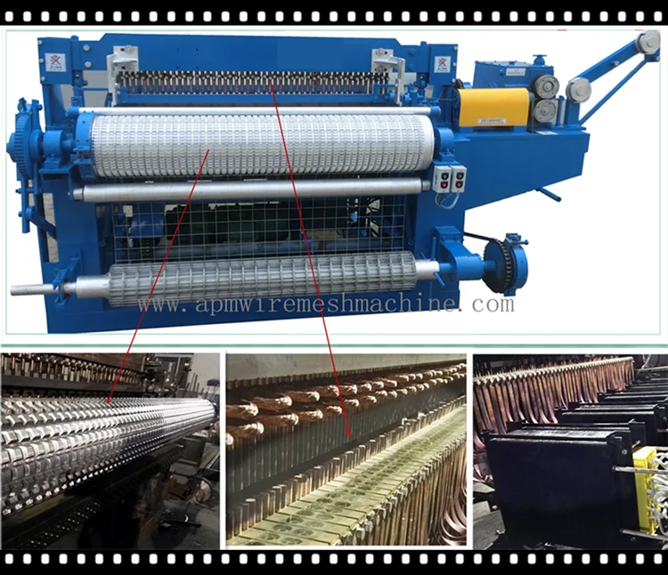 Apm Heavy Hydraulic Crimped Wire Mesh Weaving Machine Apm Mine Sieving Wire Mesh Making Machine