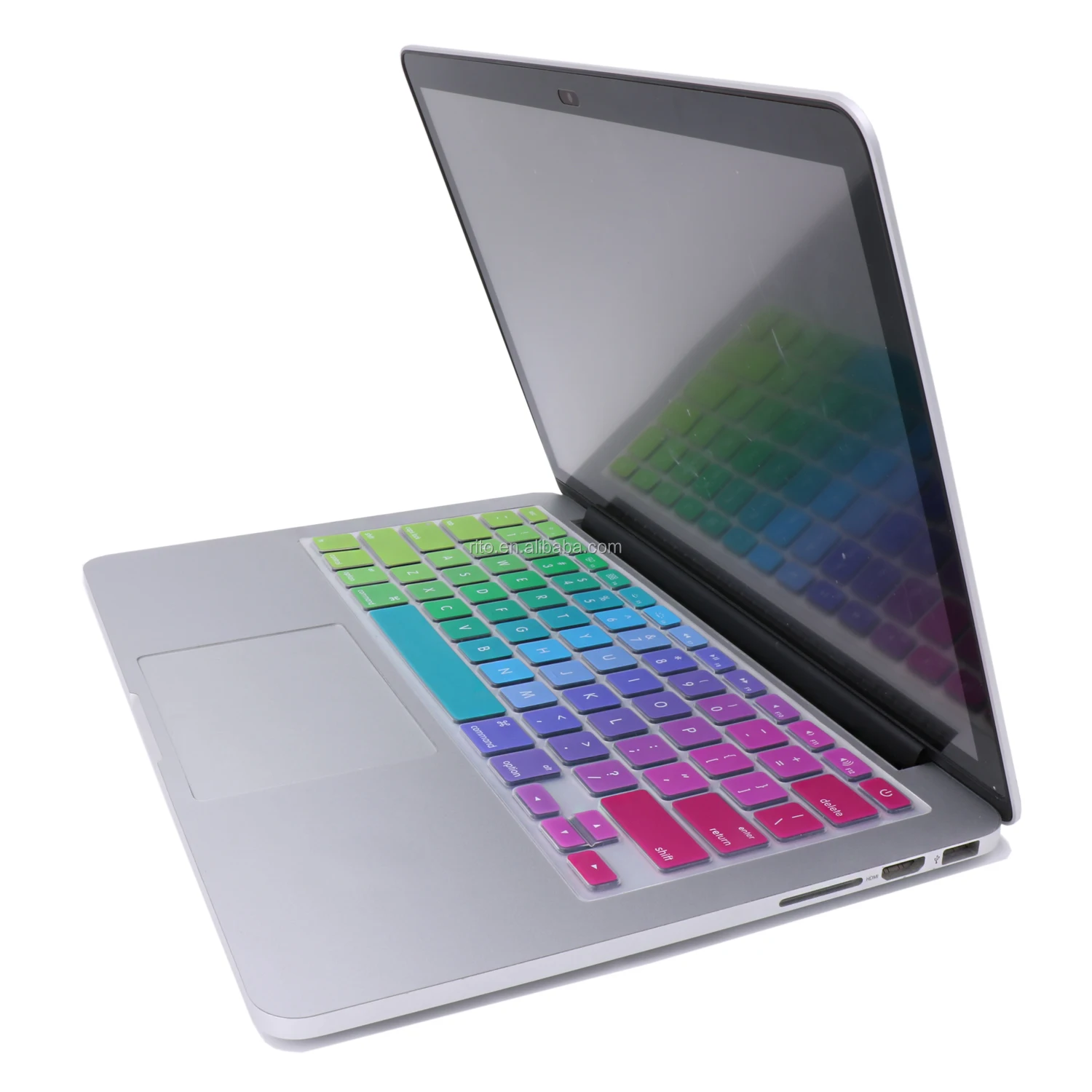 Colorful Rainbow Mac Laptop Cases With Same Keyboard Cover,Best Laptop