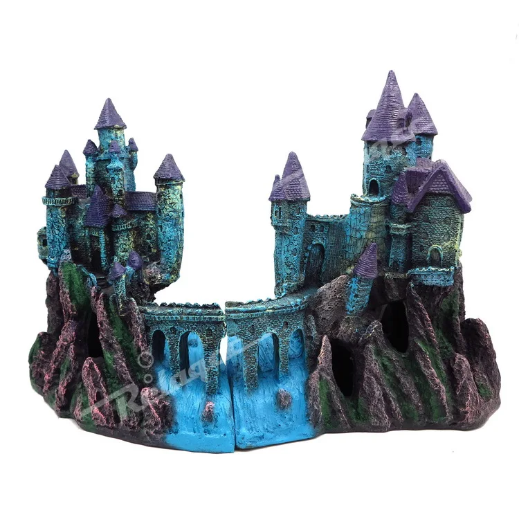 Resin Large Castle Aquarium Decorations For Fish Tank,Aquarium Ornament