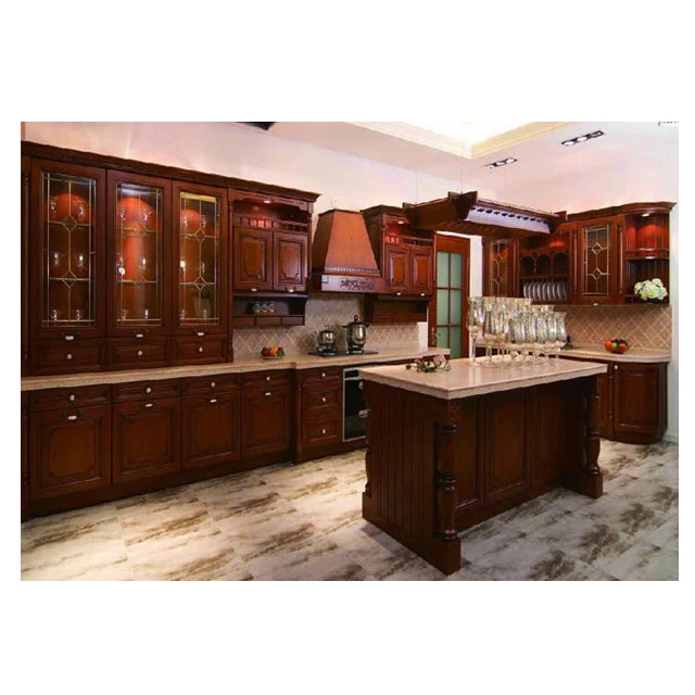 American Cherry Solid Wood Kitchen Cabinets Kitchen Cabinets