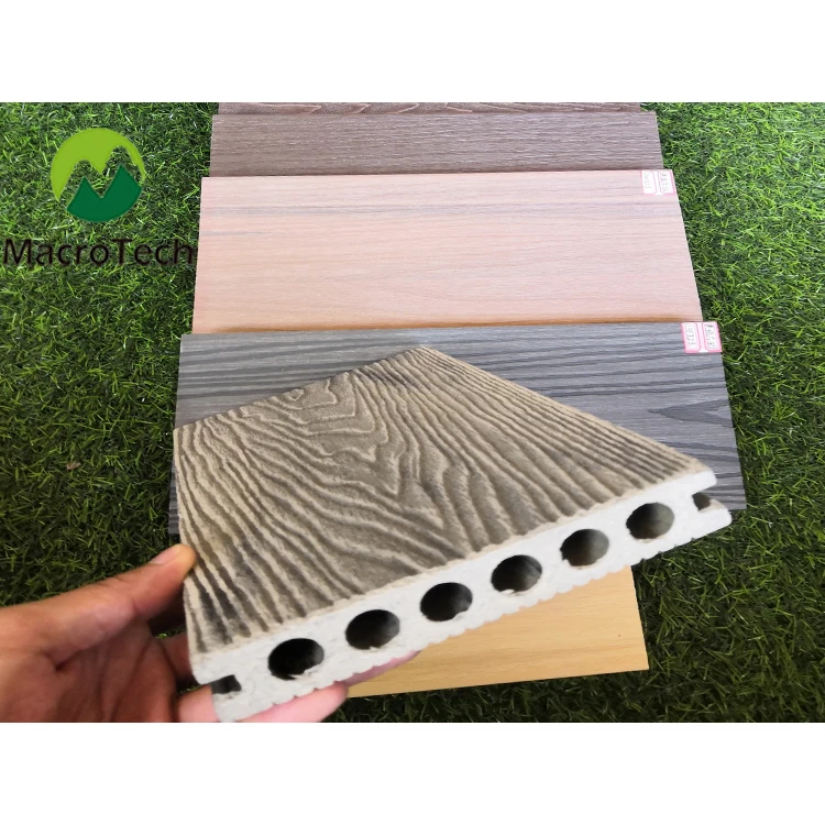 Factory supply beautiful wooden pattern grain surface deep embossing composite decking board