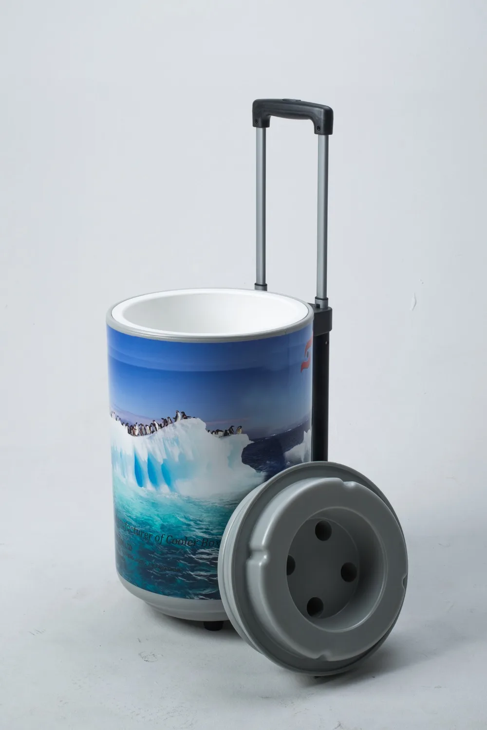 Hs Plastic Cooler 19l Ice Beer Cans Shape Cooler Bucket With Trolley