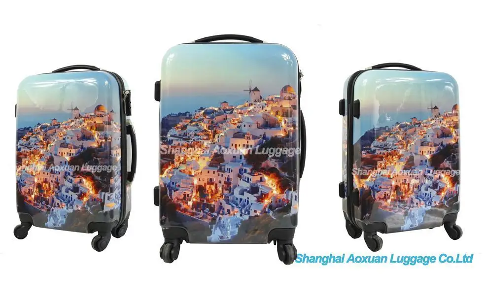 printed hard shell suitcase