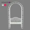 Antique White Furniture Outdoor Garden Arch Bench for Wedding Decoration PL08-8674