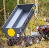 12V battery hydraulic tipper 1500kg quad box trailer/atv tow-behind utility cargo trailer/2axle boggie forestry trailer S X S