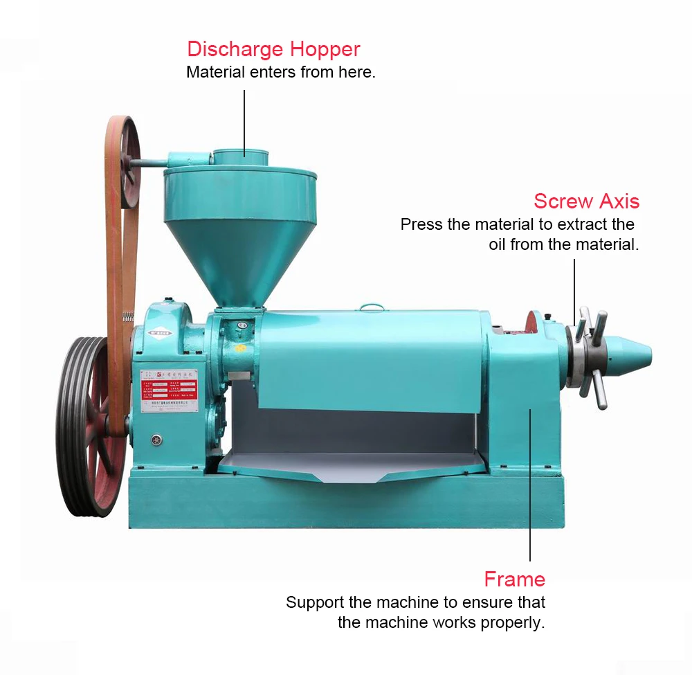 Manufacturer screw chia seed oil press machine