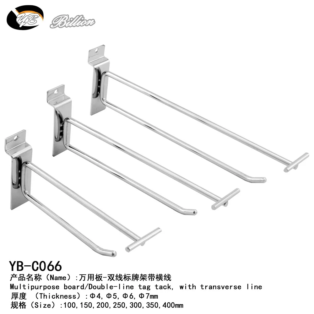 Display hooks with price tag holder slatwall peg hook, Wholesale Store