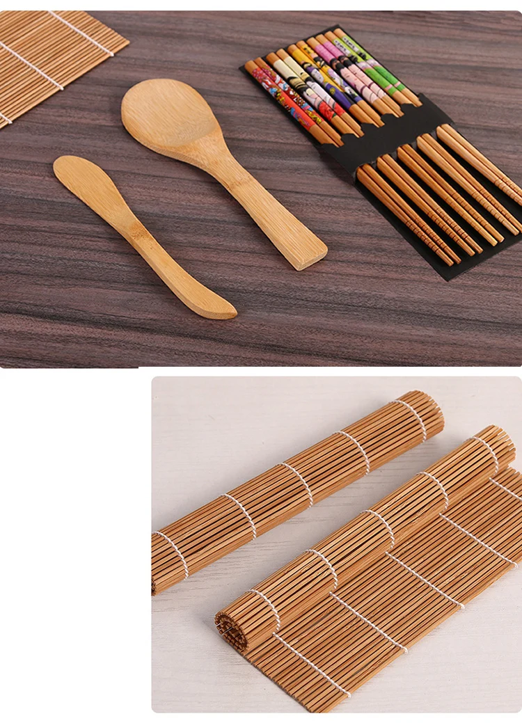 亚马逊新款设计4件 套竹制寿司制作套件家庭办公室派对美食爱好者自制寿司小工具 Buy 竹寿司垫寿司辊垫1件水稻叶片1件鳄梨切片器切割机diy寿司 制造商设置寿司配件 可水洗可重用卷寿司模具垫日本料理寿司滚动滚轮竹筒饭轧制设备蛋糕卷模具 寿司滚动滚筒模具垫日本料理寿司