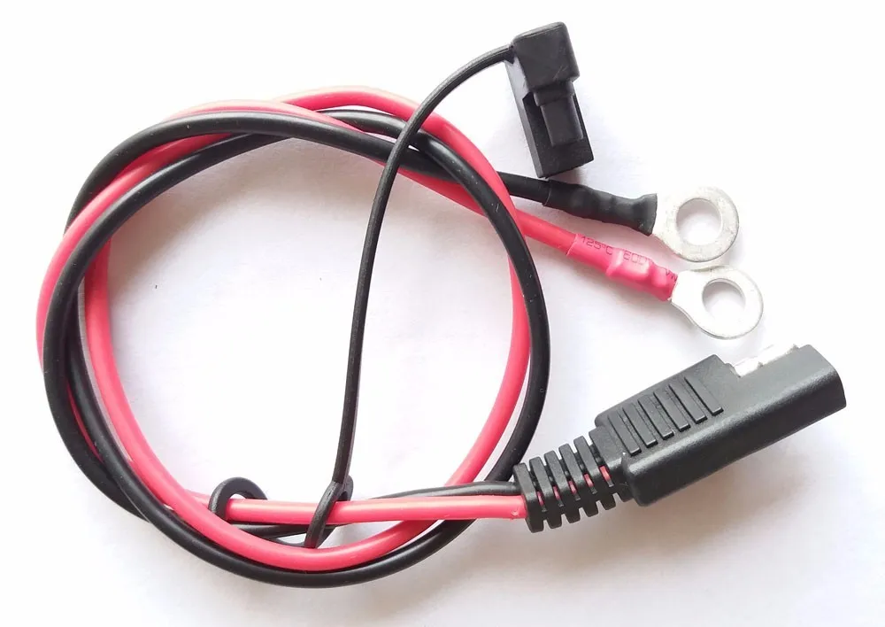 GTIWUNG SAE Connector Cable With 5x 10A Fuses – 60cm Battery Charging Lead For Cars & Motorcycles, Part T276